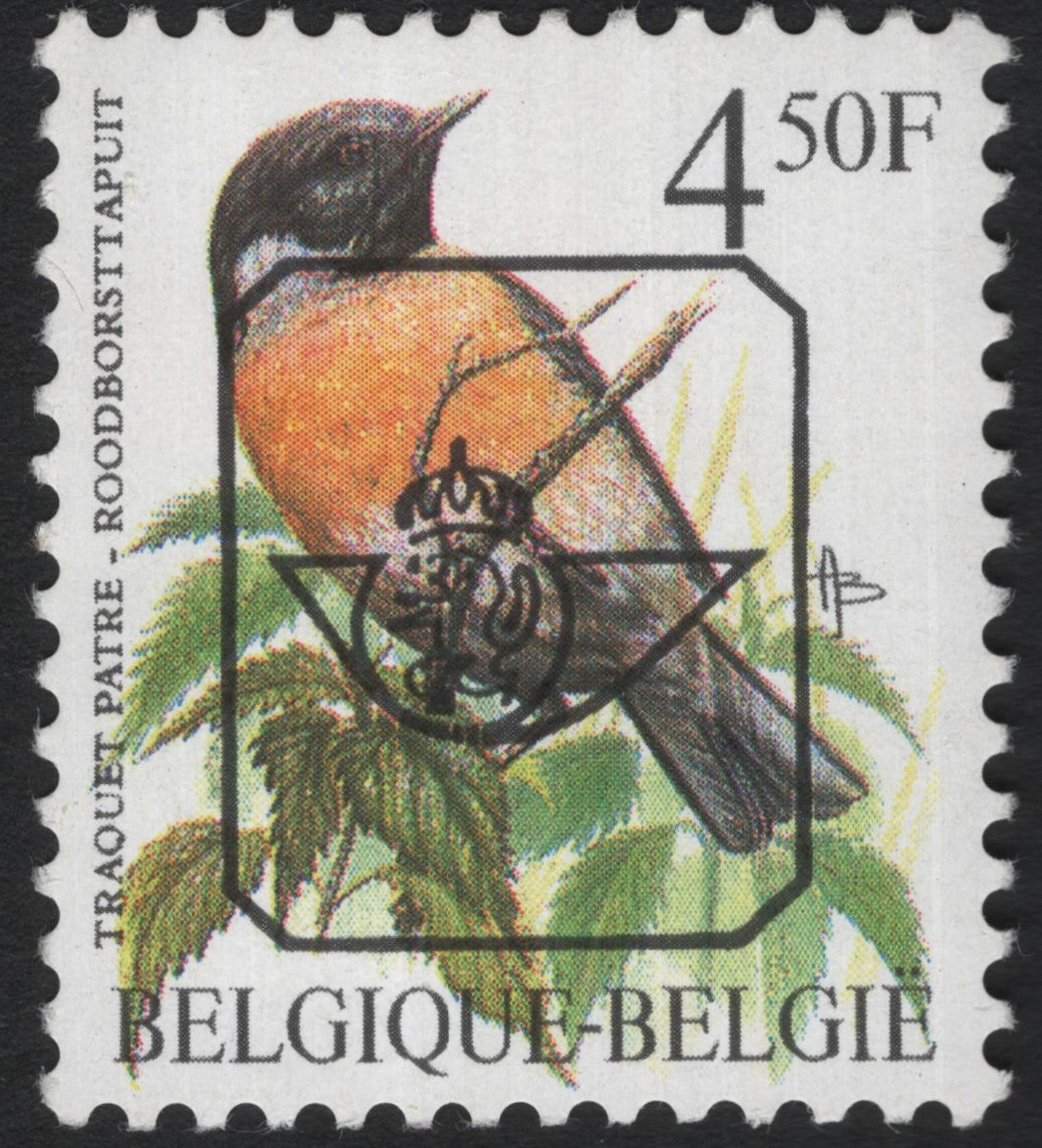 SCG6002 - Belgium 4.50 Francs – Common Redstart (Phoenicurus phoenicurus)
