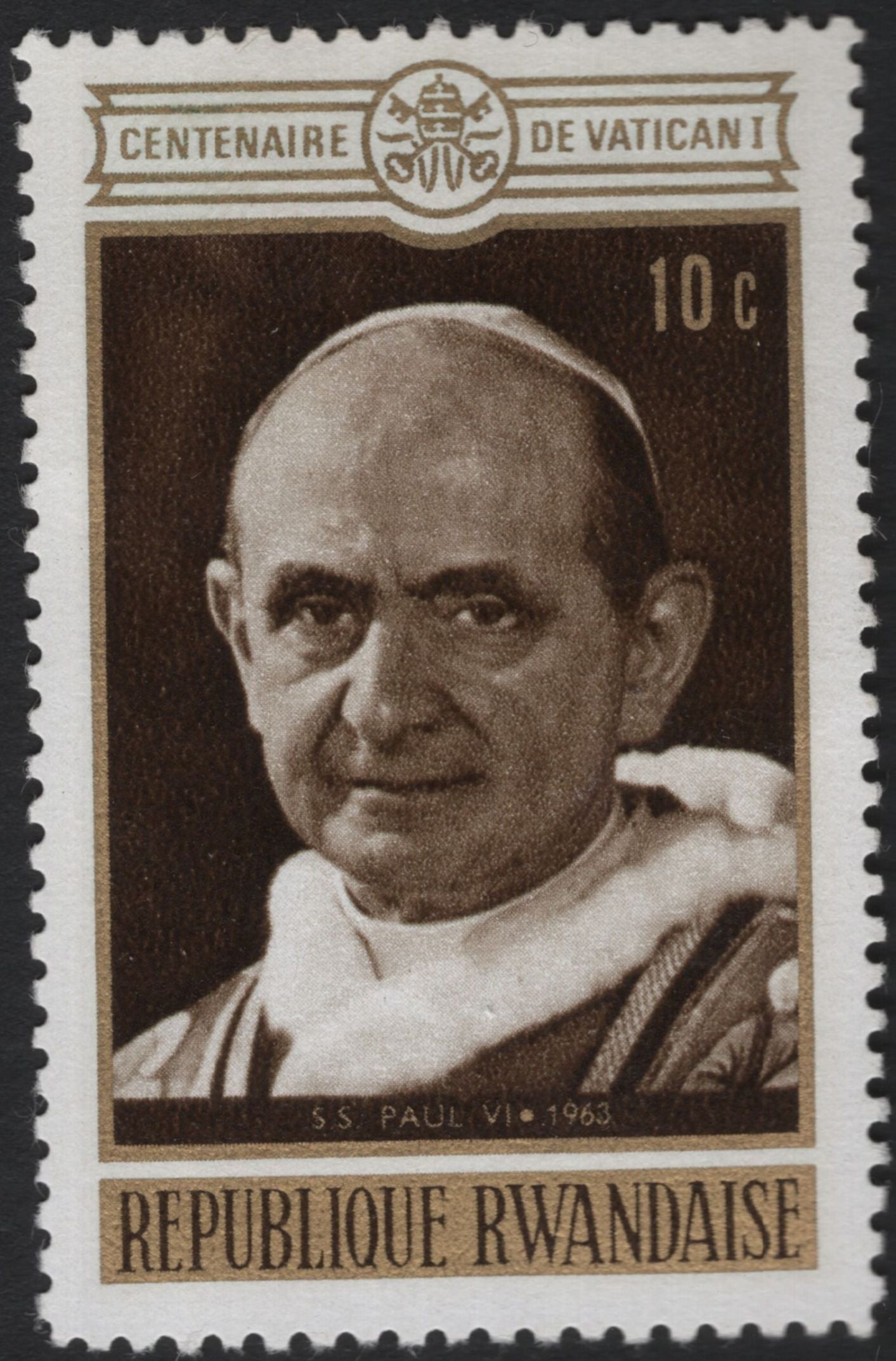SCG5730 - Rwanda 1969 Centenary of Vatican I Council – Popes John XXIII and Paul VI