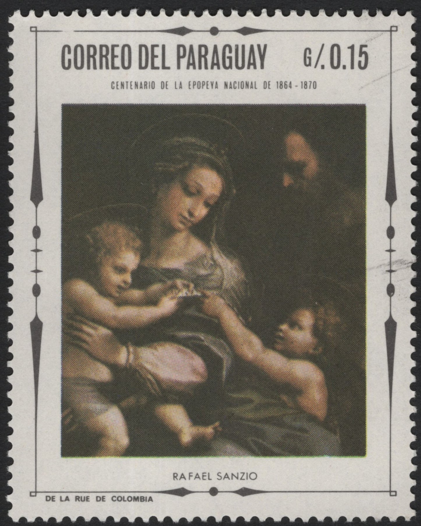 SCG5720 - ๐ต๐พ Paraguay 1970 โ Centenary of the National Epic (1864โ1870) โ Renaissance Art Series
