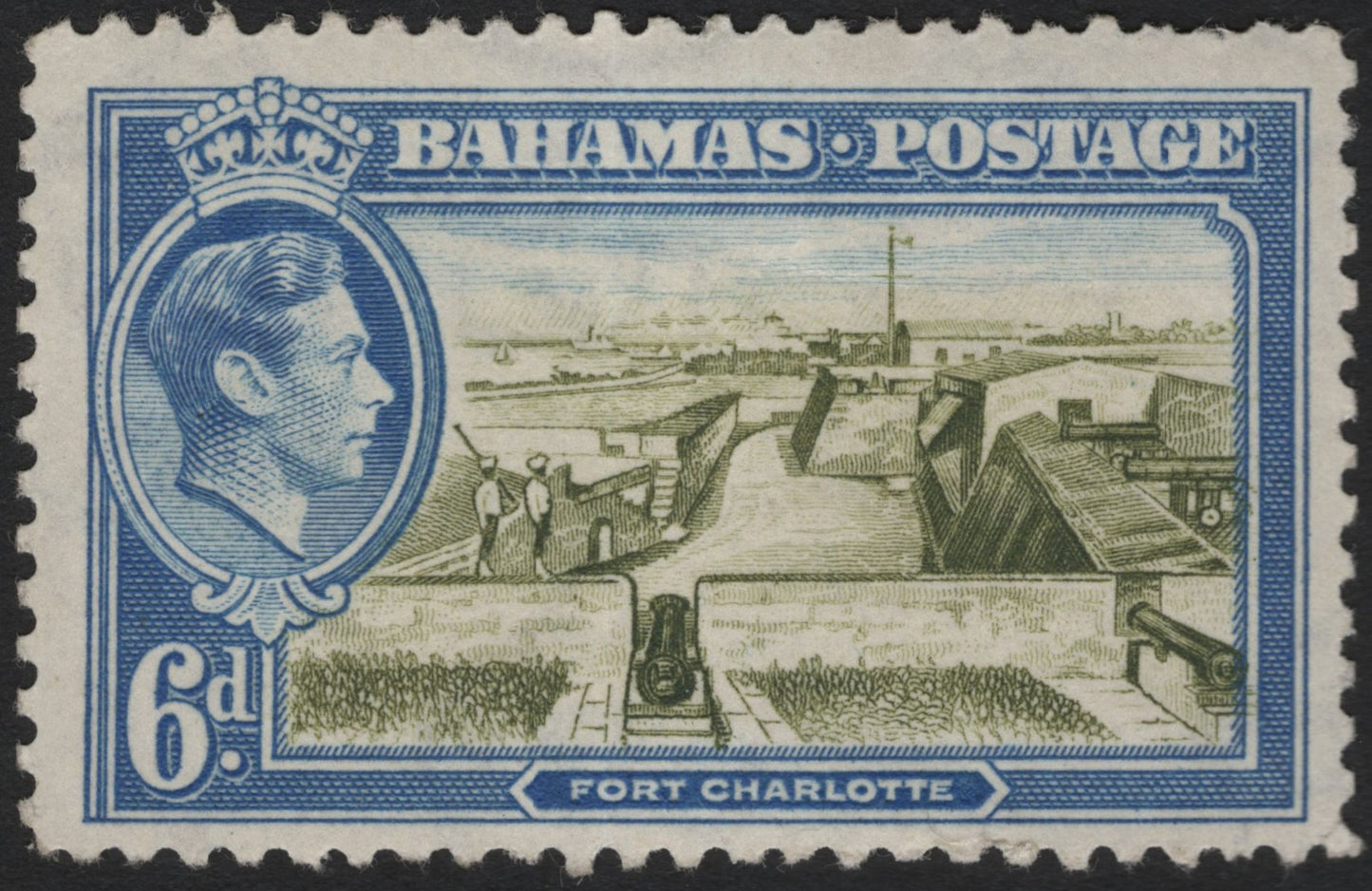 SCG5955 - Bahamas 6d “Fort Charlotte” – King George VI Issue