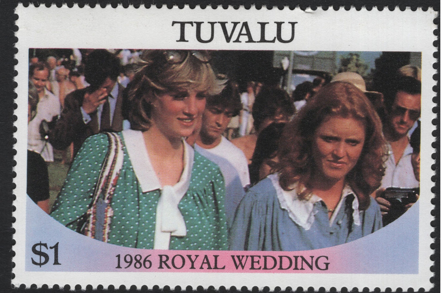 SCG5736 - Tuvalu 1986 Royal Wedding – Prince Andrew & Sarah Ferguson $1 Stamps