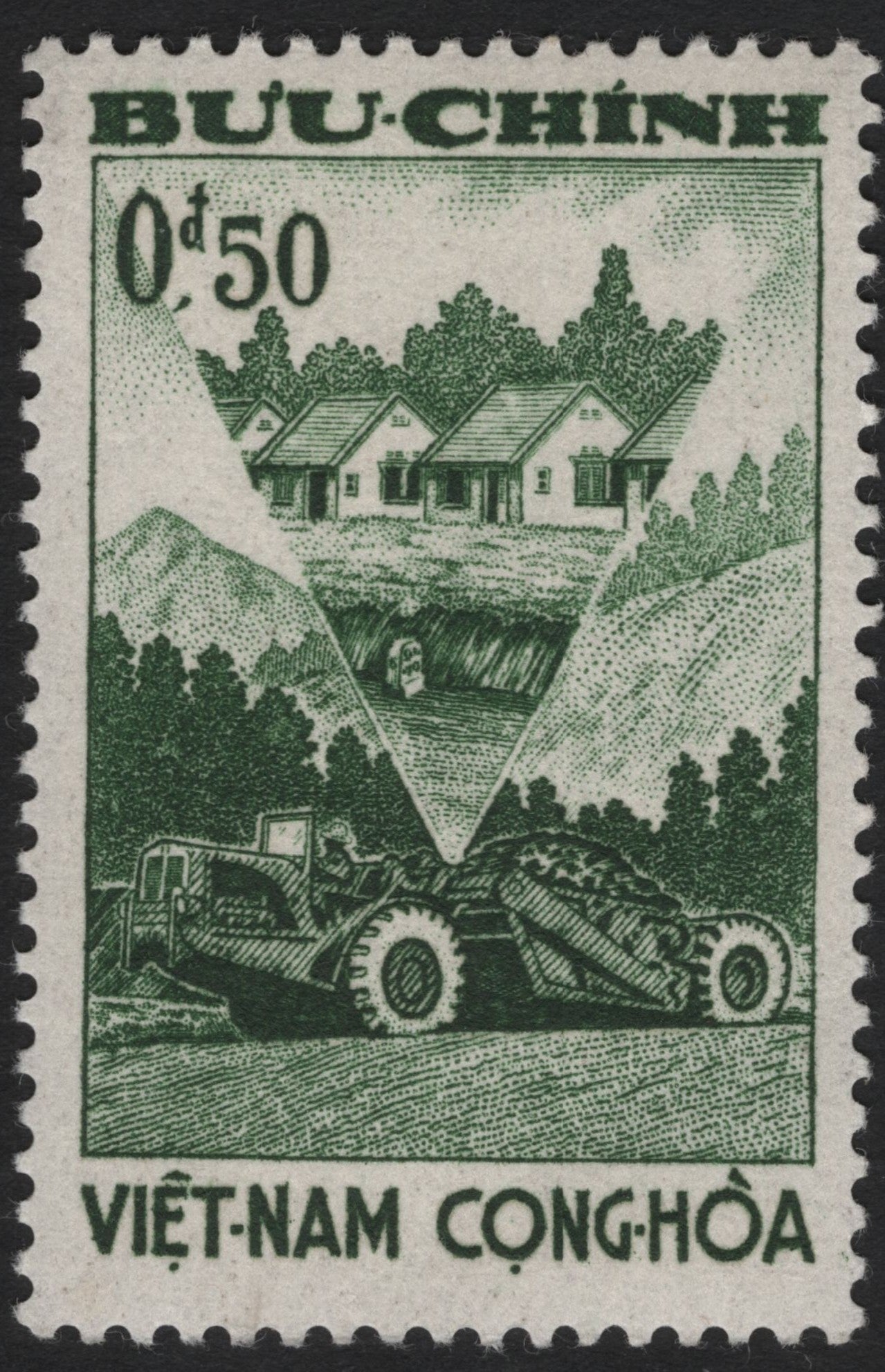 SCG5773 - Republic of Vietnam 0.50₫ Land Development and Housing Stamp (1960s)