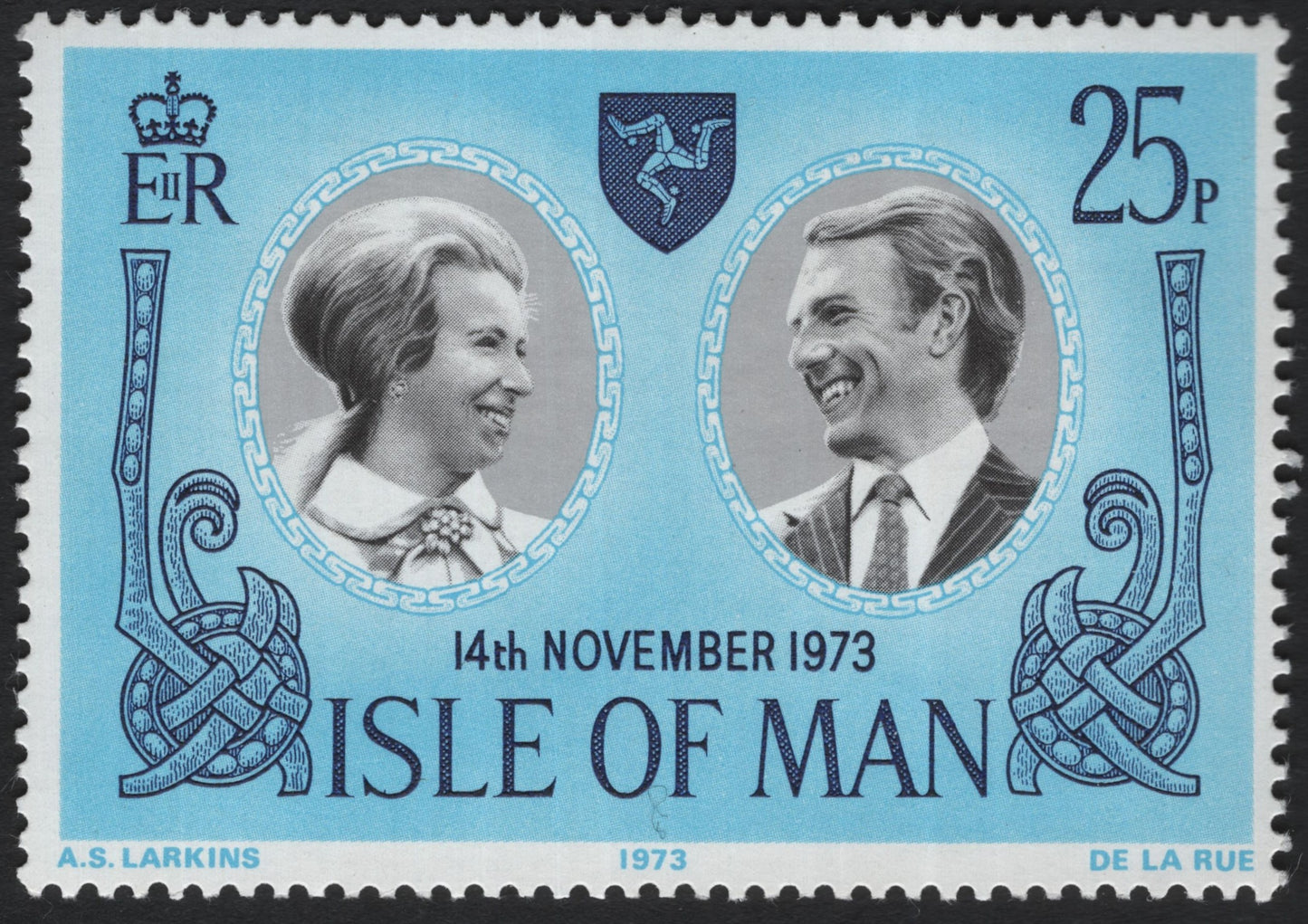 SCG5777 - Isle of Man 1973 Royal Wedding Commemorative Stamp