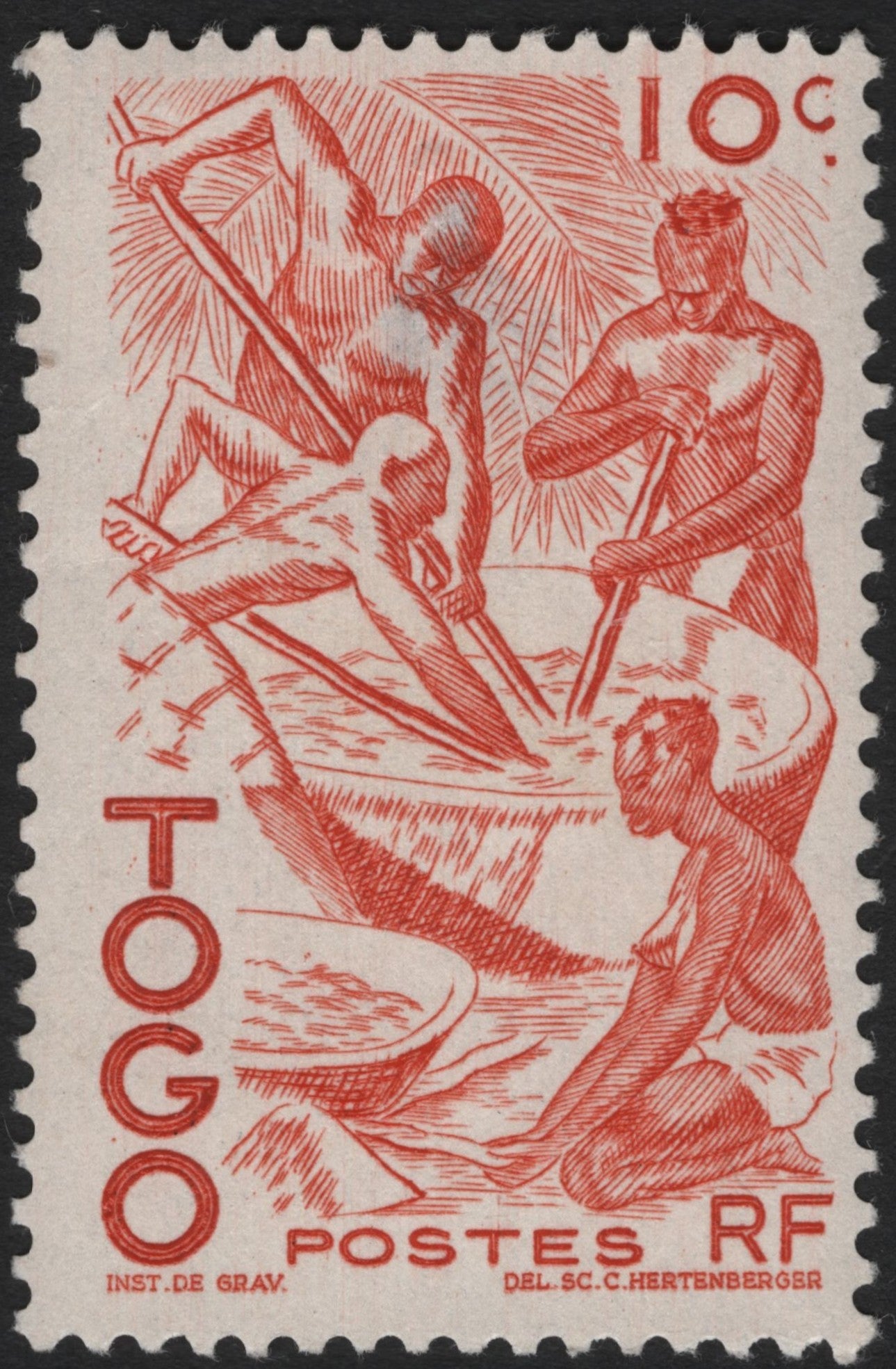 SCG5759 - Togo 10 Centimes – Traditional Village Life (c.1950s)