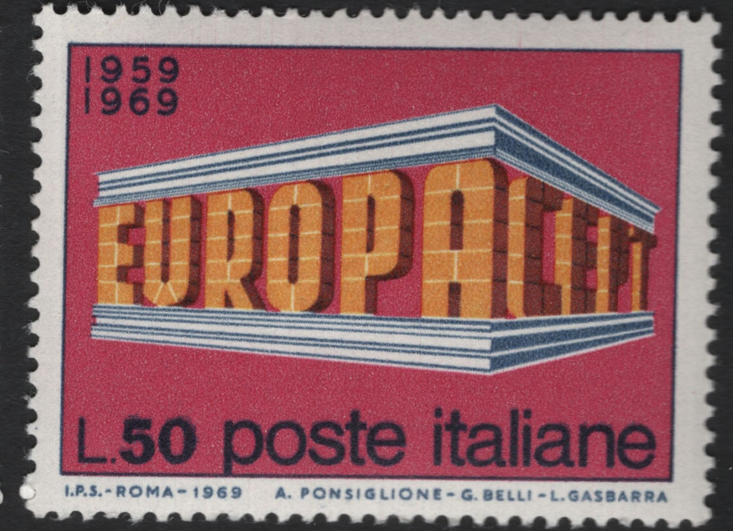 SCG5794 - Italy 1969 Europa CEPT 10th Anniversary Stamps