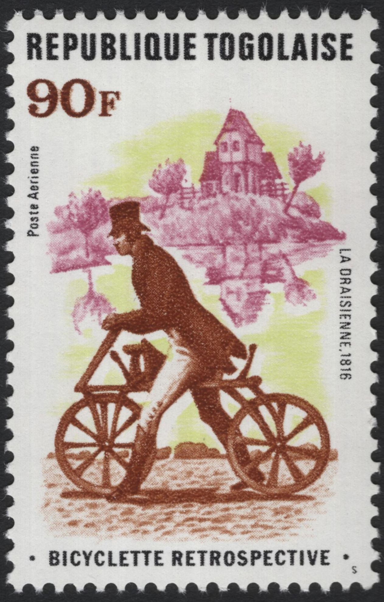 SCG5832 - Togo 1974 “Bicyclette Rétrospective” Airmail Set