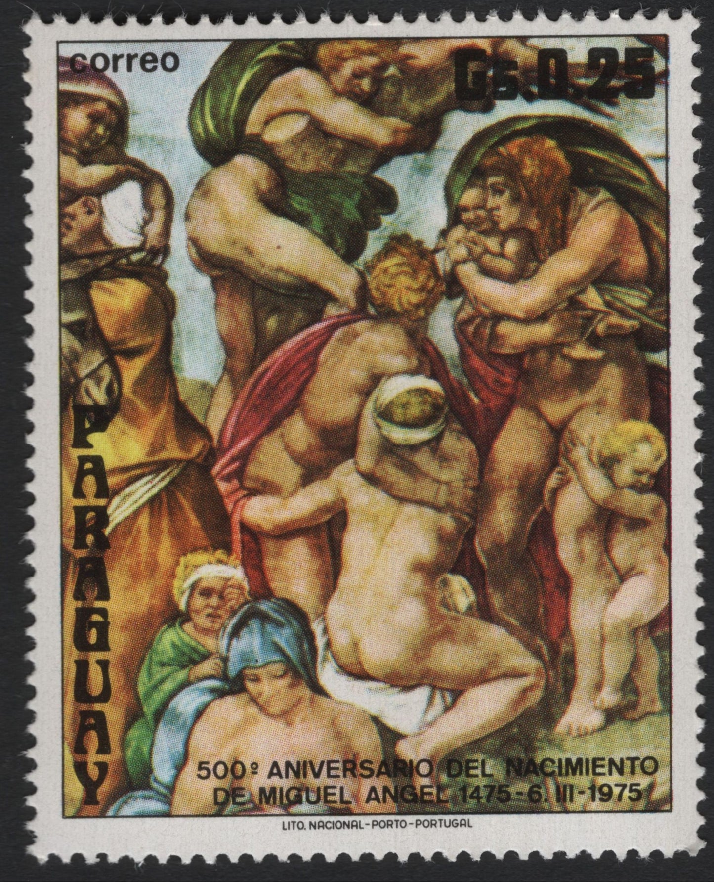 SCG5834 - Paraguay 1975 – 500th Anniversary of Michelangelo’s Birth