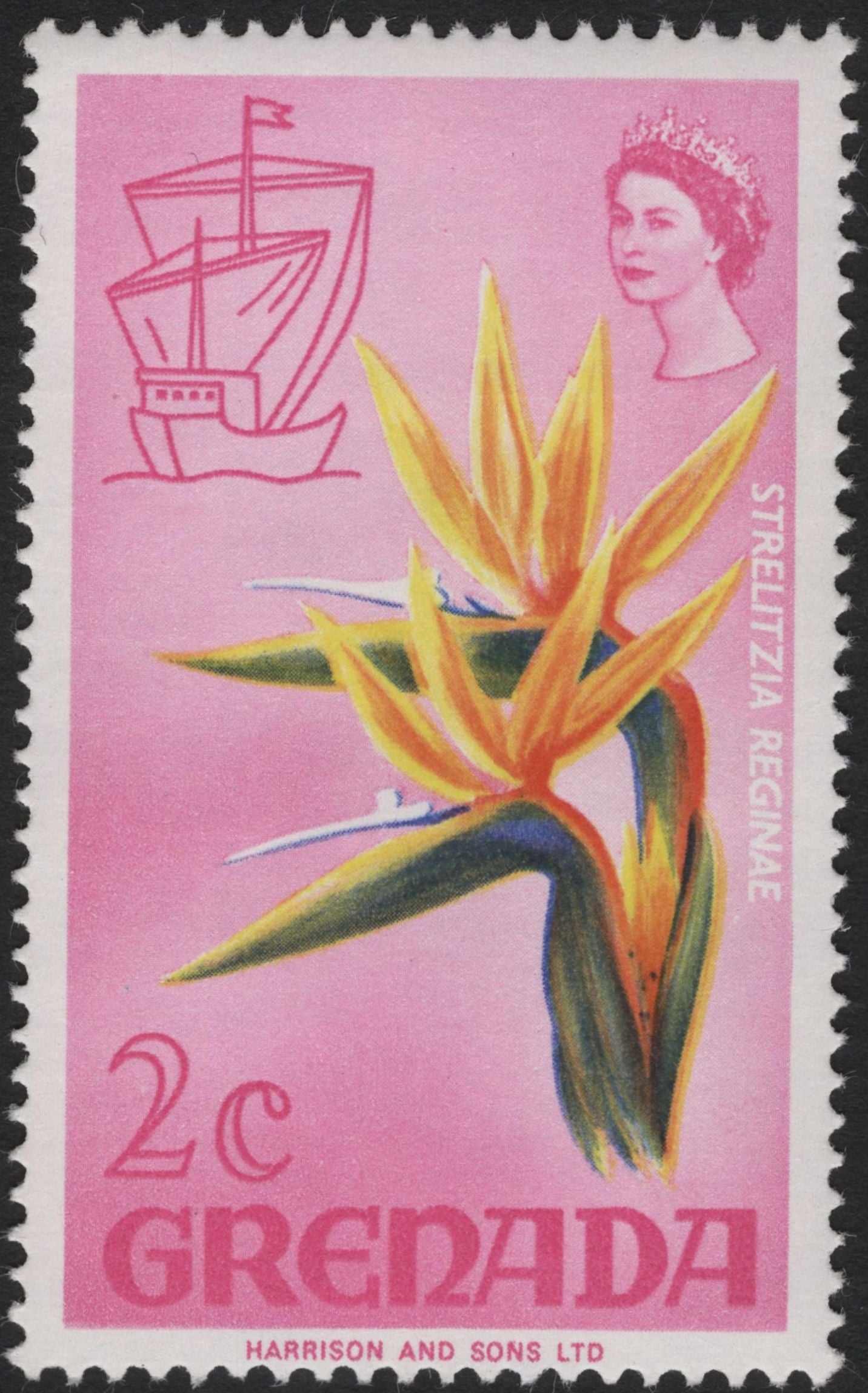 SCG5906 - Philatelic Entry: Grenada – Floral Definitives (Queen Elizabeth II Portrait)