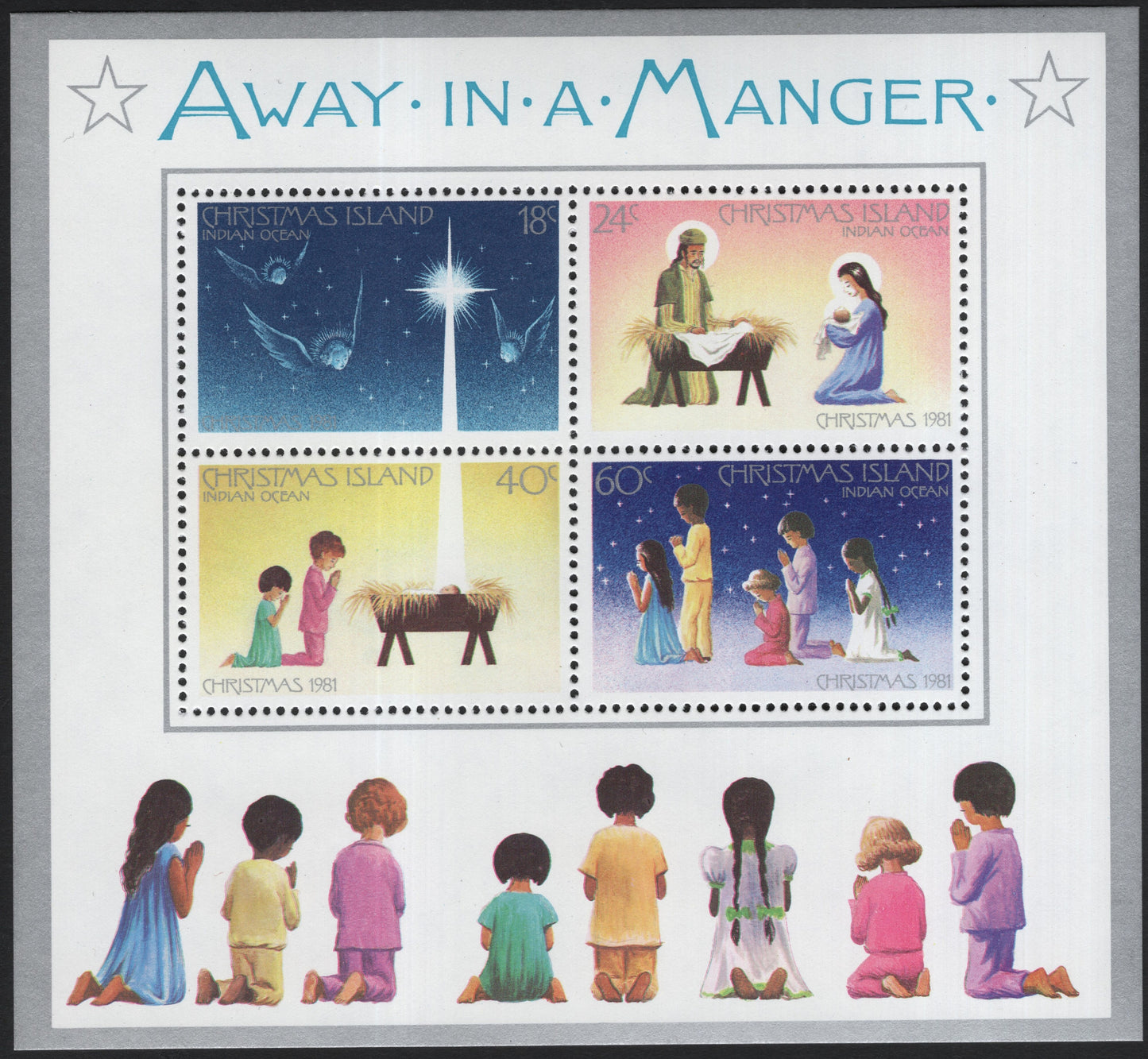 SCG5884 - Christmas Island 1981 “Away in a Manger” Souvenir Sheet