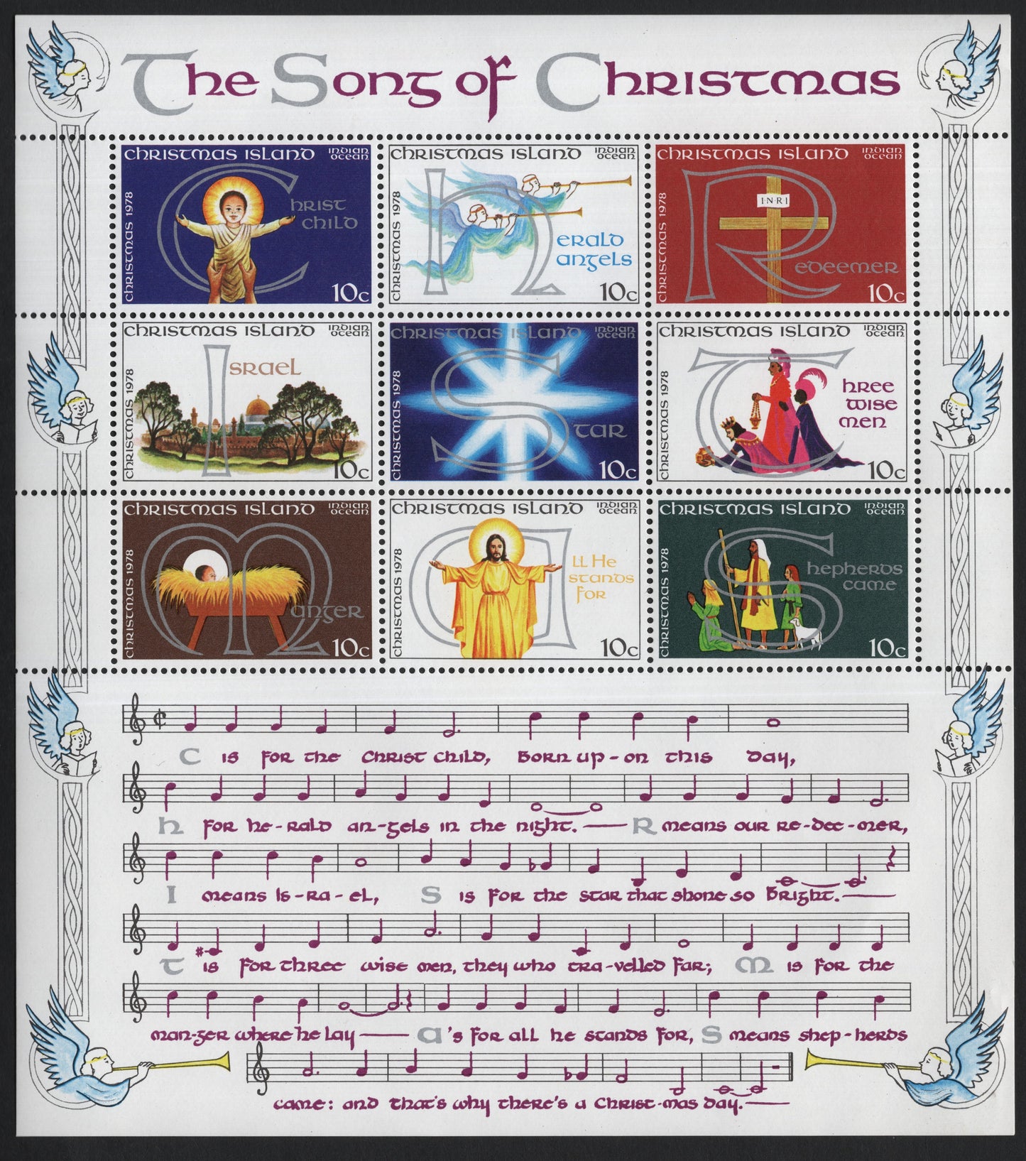 SCG5886 - Christmas Island 1979 “The Song of Christmas” Souvenir Sheet