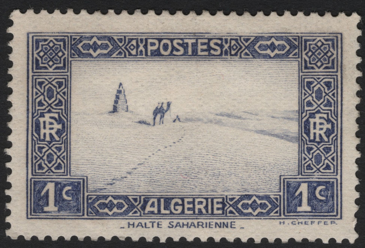 SCG6020 - Algeria “Halte Saharienne” – 1 Centime Desert Scene (1926)