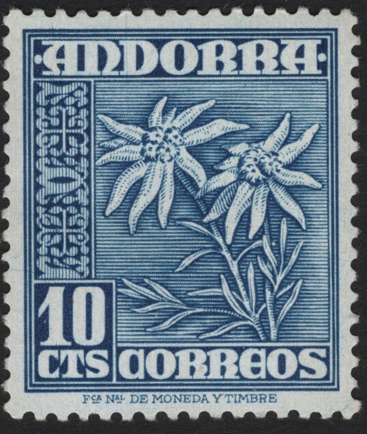 SCG6030 - Andorra 10 Cts Edelweiss Stamp (1930s)