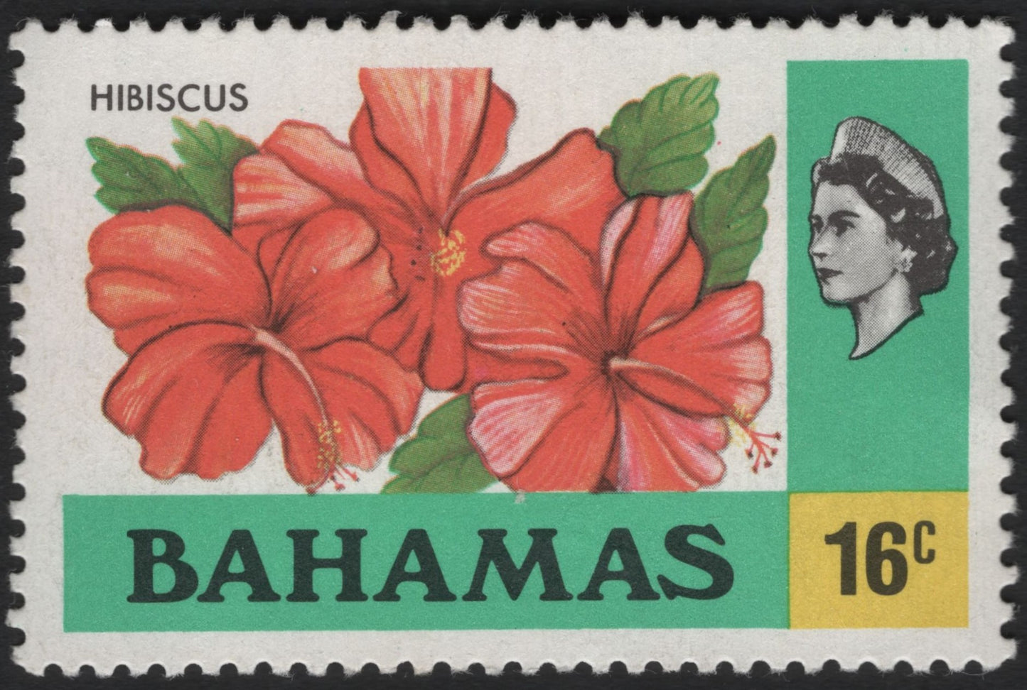 SCG6074 - Bahamas 16¢ Hibiscus Stamp – Queen Elizabeth II Definitive Issue