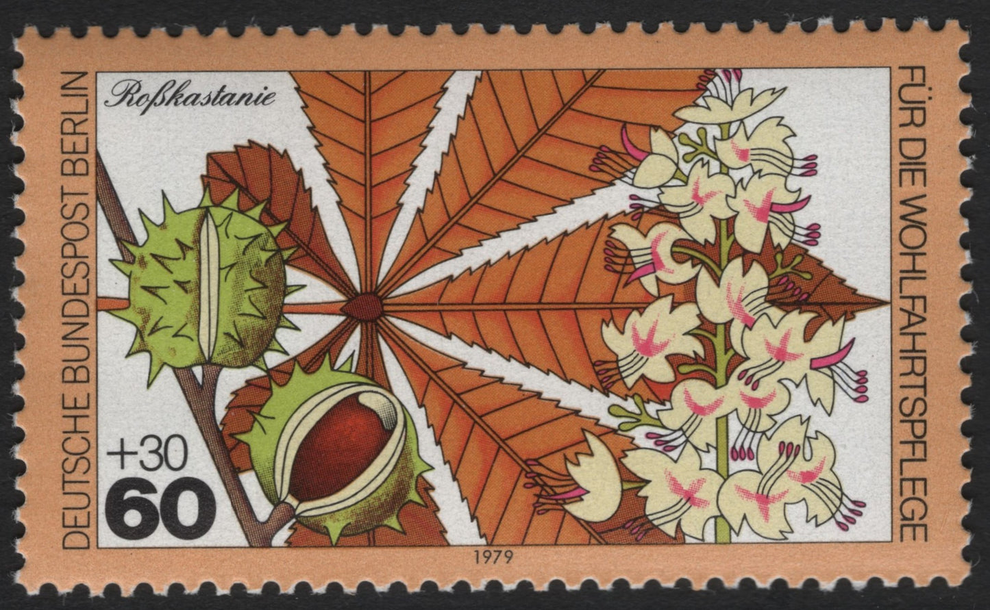 SCG6076 - Germany (Berlin) 1979 – Horse Chestnut (“Roßkastanie”) Charity Stamp