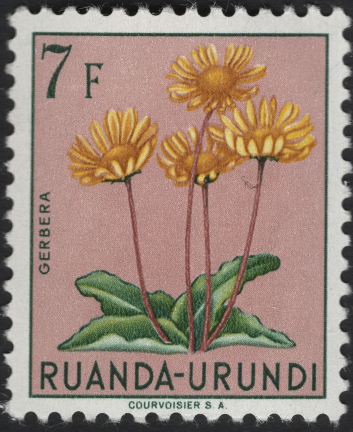 SCG6092 - Ruanda-Urundi – Gerbera Flower (7 Francs)