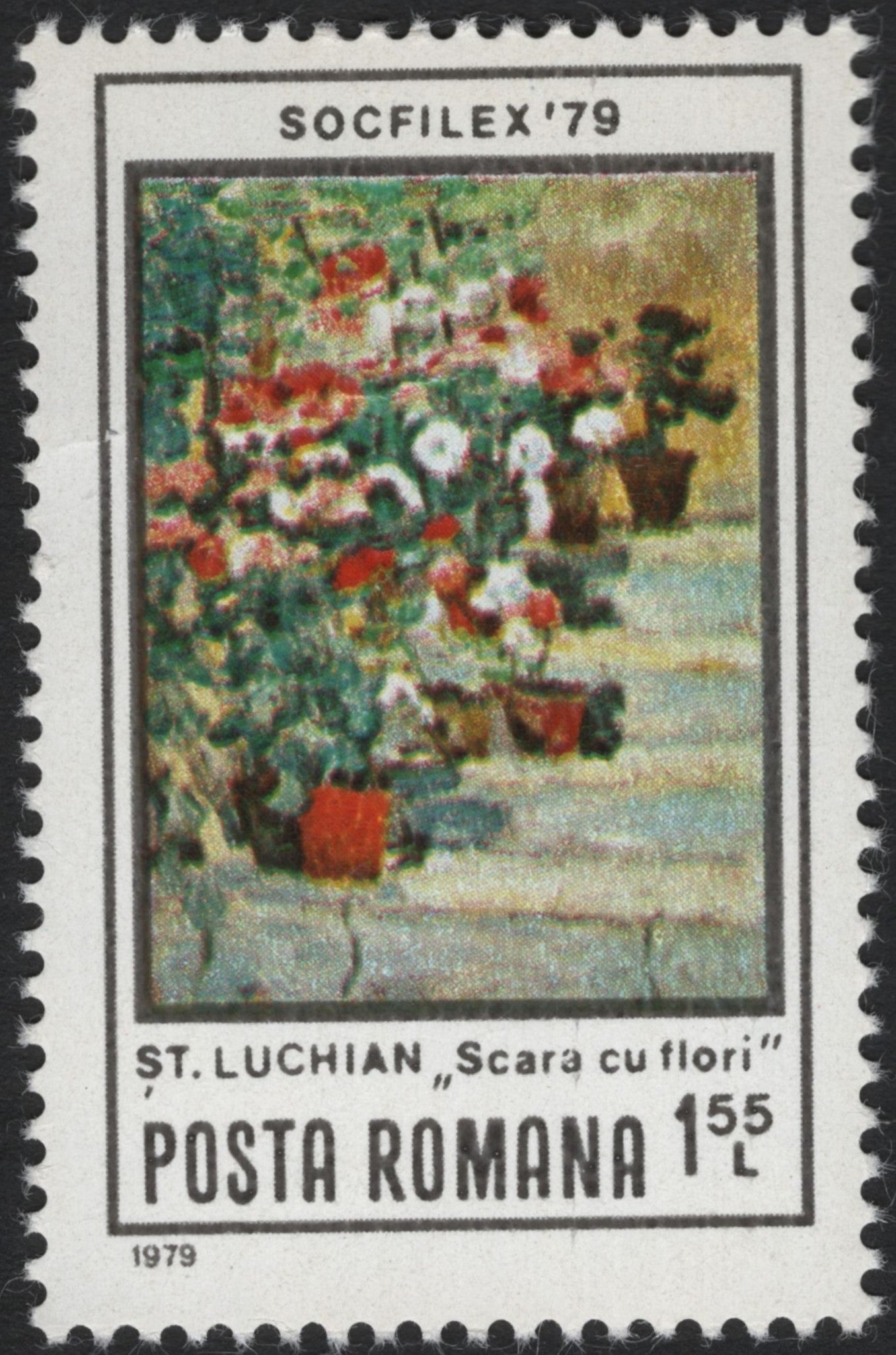 SCG6141 - Romania 1979 – Ștefan Luchian “Scară cu flori” (Staircase with Flowers)