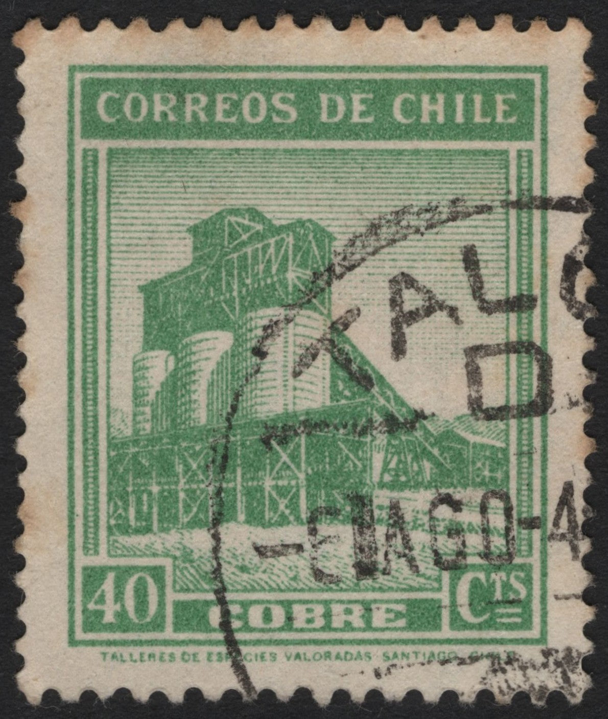SCG6195 - Chile 40 Centavos “Cobre” (Copper Industry), Green Issue