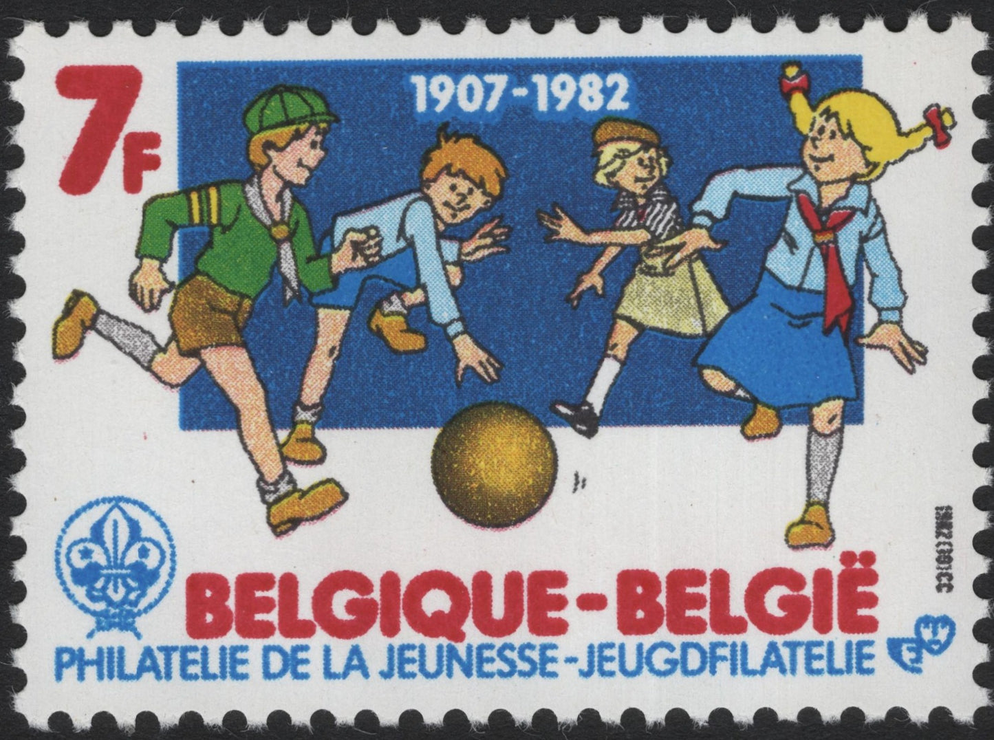 SCG6258 - Belgium 1982 – 75 Years of Scouting / Youth Philately (7F)