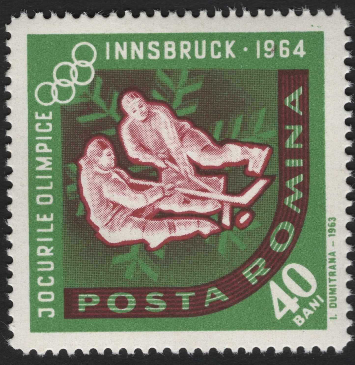 SCG6265 - Romania 1964 Winter Olympics Innsbruck – Luge Team