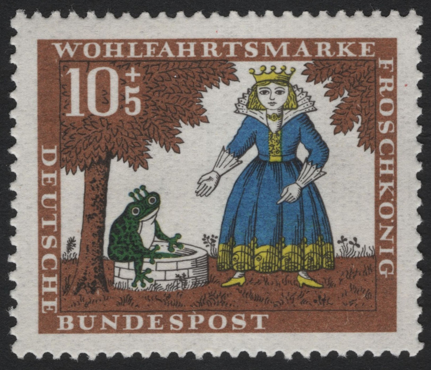 SCG6390 - Germany 1959 – “The Frog Prince” (Wohlfahrtsmarke Semi-Postal)