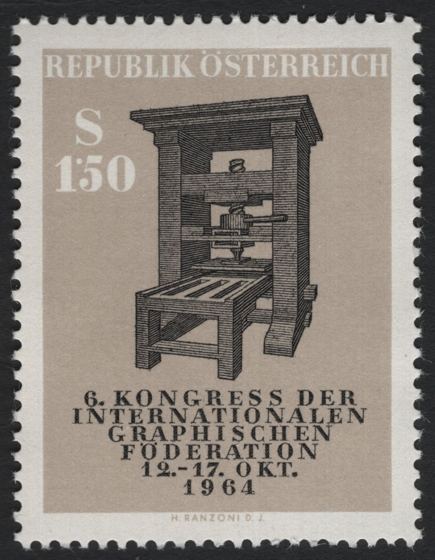 SCG6407 - Austria 1964 – 6th Congress of the International Graphic Federation