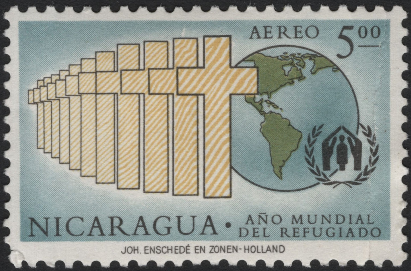 SCG6604 - Nicaragua 1960 – World Refugee Year Airmail Stamp