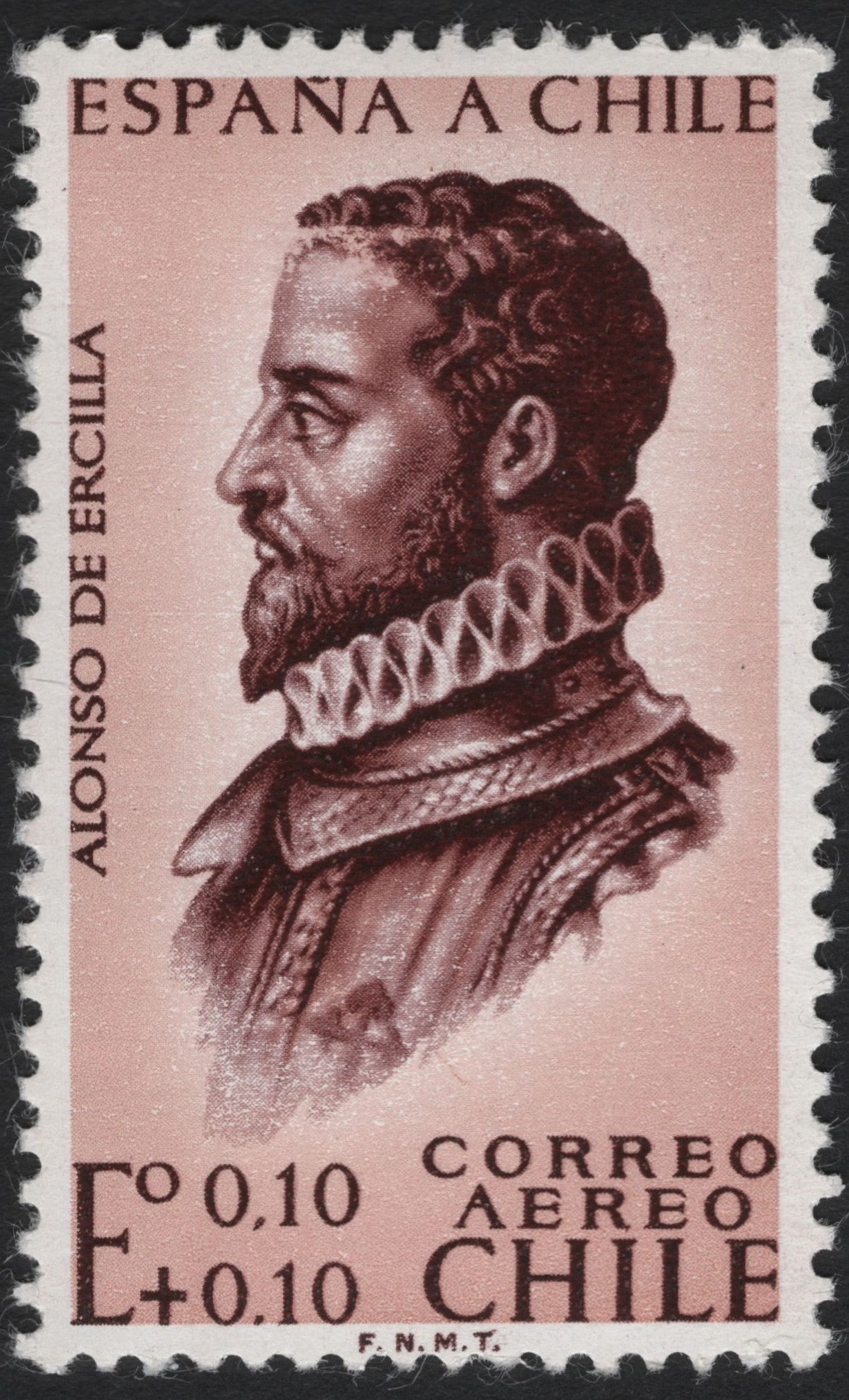 SCG6624 - Chile 1962 “España a Chile – Alonso de Ercilla” Airmail Semi-Postal