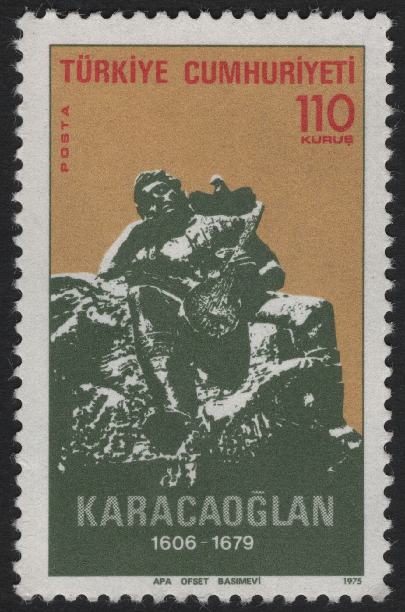 SCG6640 - Turkey 1975 – Karacaoğlan (1606–1679) Commemorative Issue