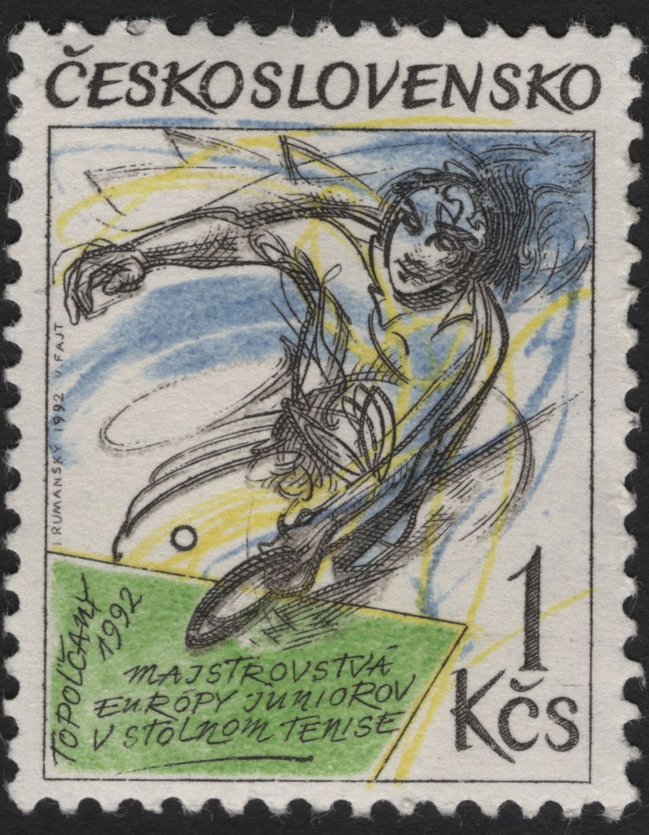 SCG6655 - Czechoslovakia 1992 – European Junior Table Tennis Championships