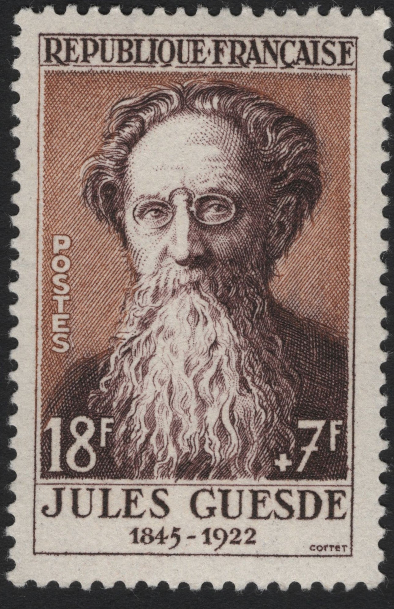 SCG6901 - France 1946: Jules Guesde Semi-Postal
