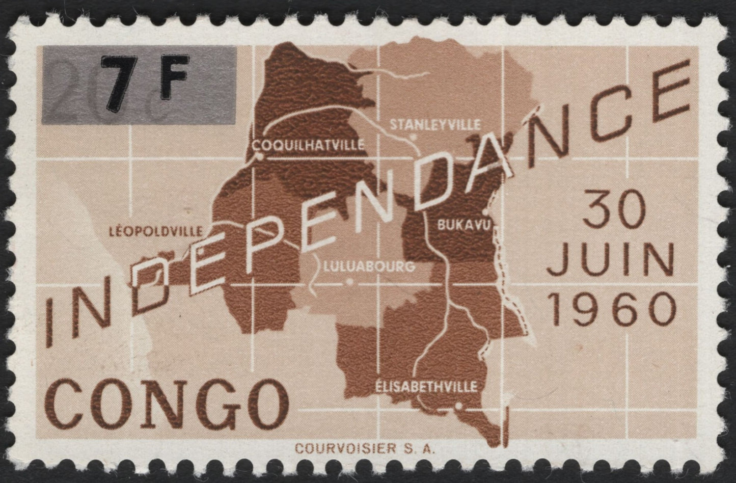 SCG6953 - Congo 1960 “Indépendance” Overprint