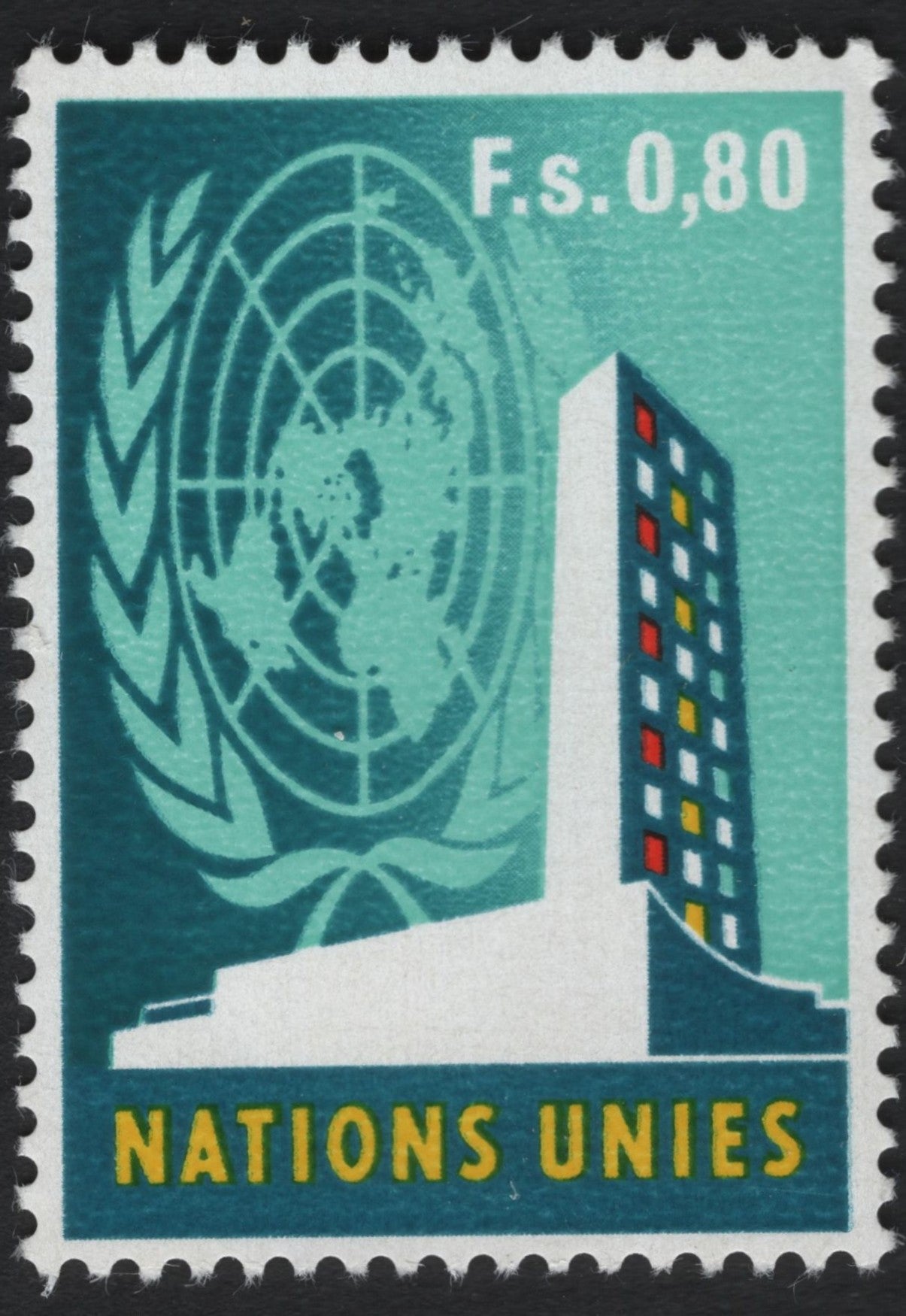 SCG7050 - United Nations (Geneva) 0.80 Francs – United Nations Headquarters