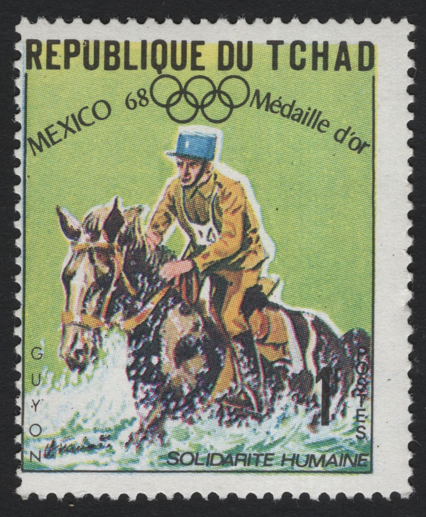 SCG7075 - Chad 1968 – Olympic Equestrian Gold Medal, Mexico City