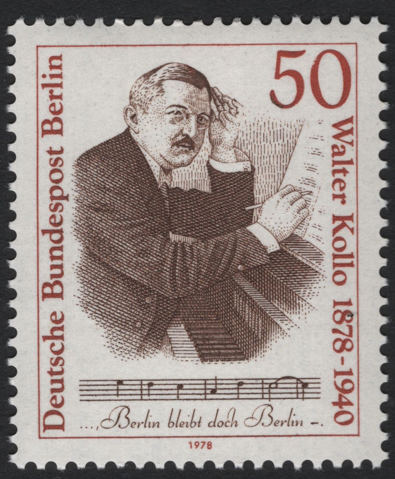 SCG7100 - Germany (Berlin), 1978: Walter Kollo Commemorative