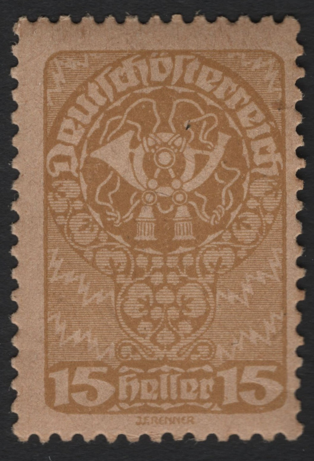 SCG7307 - Austria 1919 – Double-Headed Eagle Coat of Arms, 15 Heller