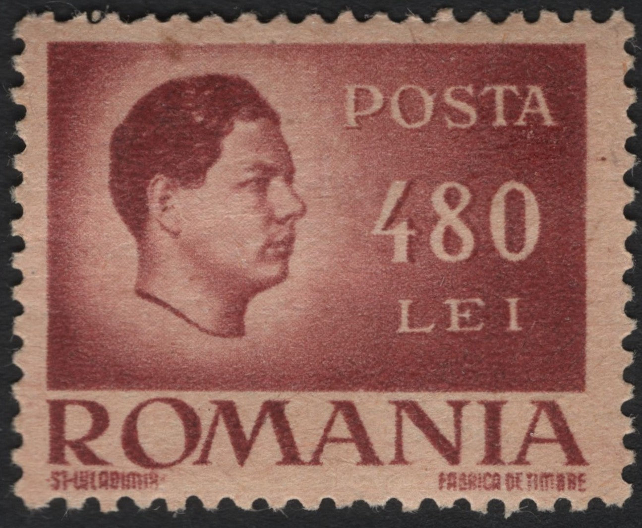 SCG7120 - Romania 1947 – King Michael I Definitive Issue (480 Lei)