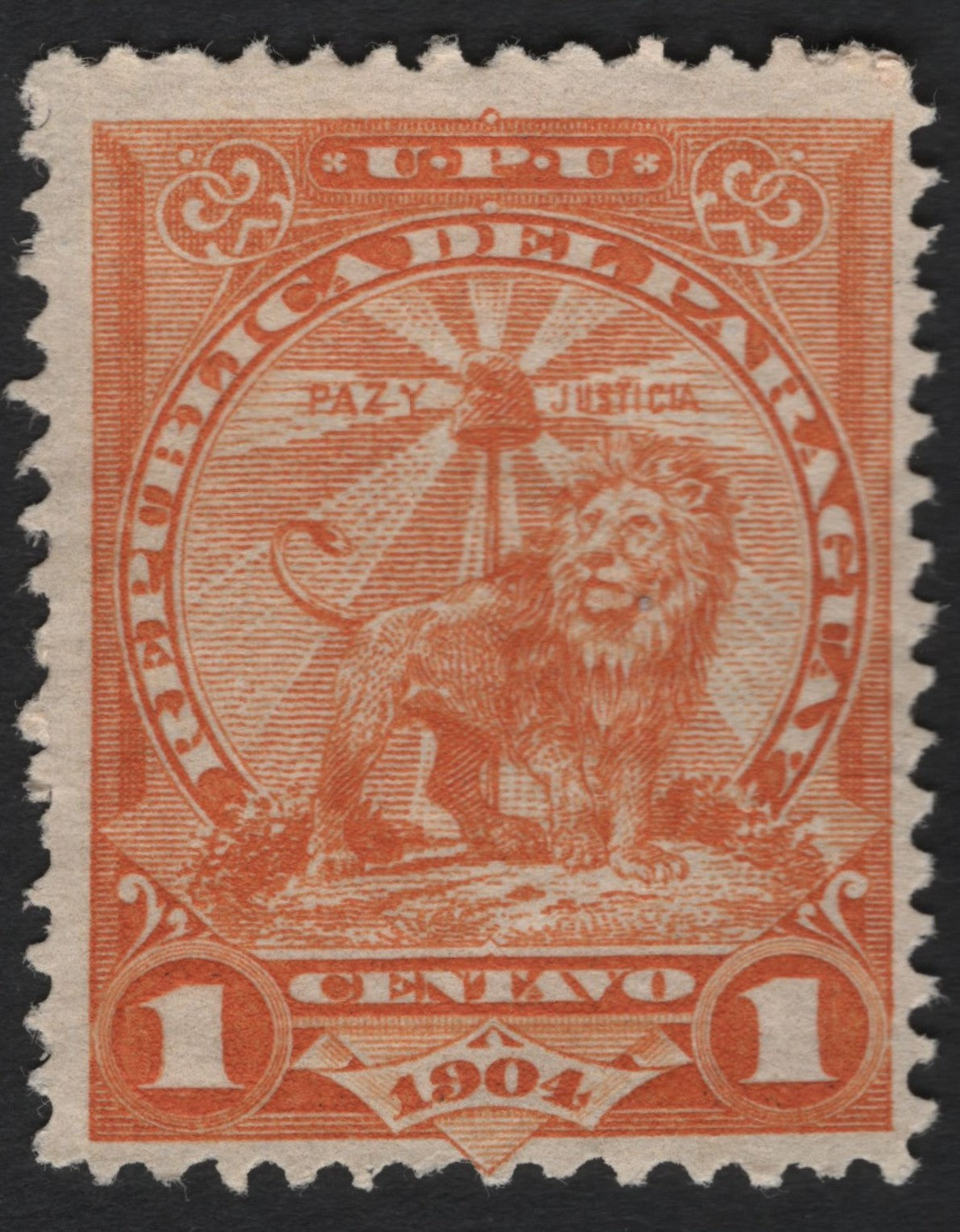 SCG7342 - Paraguay 1904 – Lion of Liberty, 1 Centavo