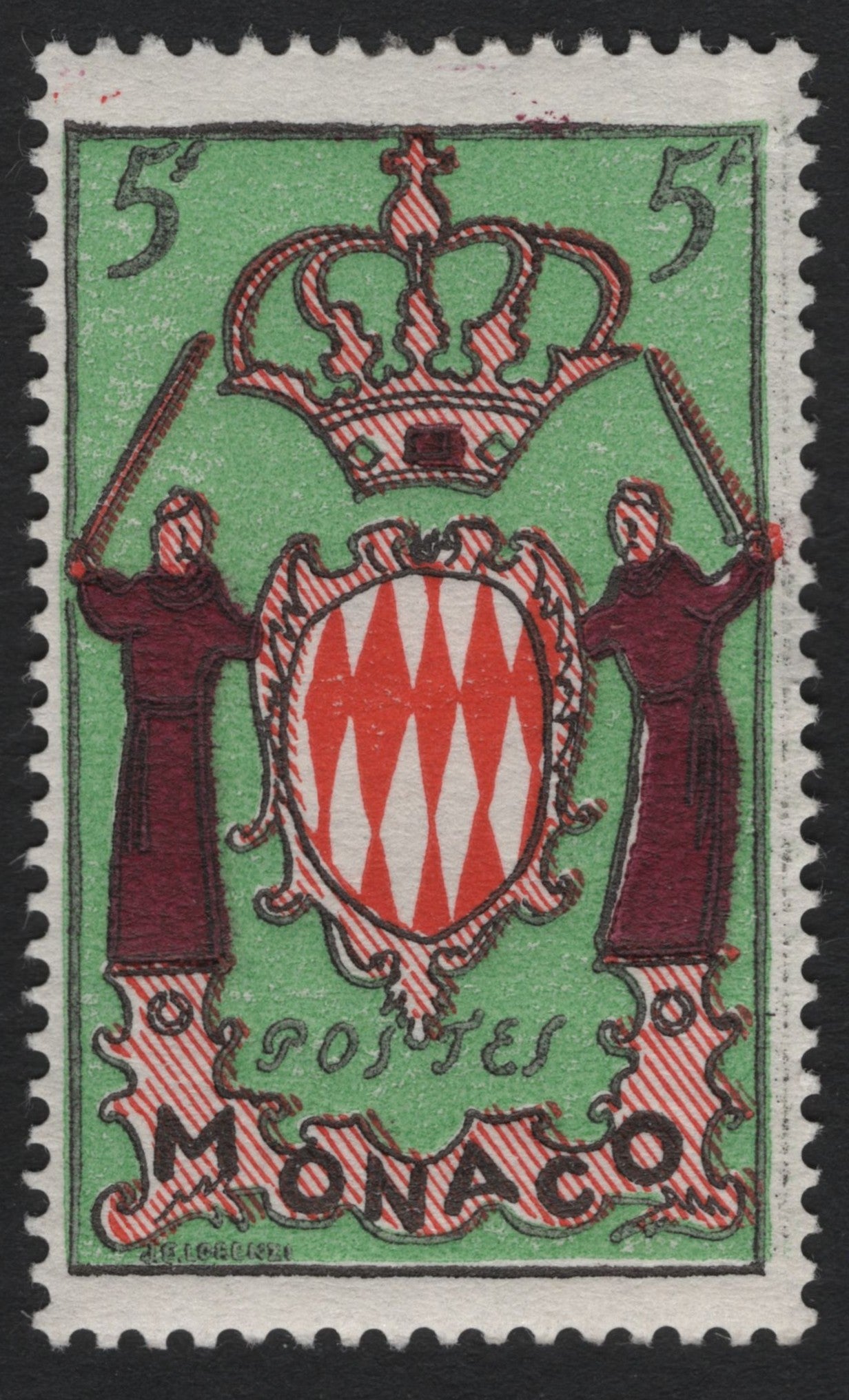 SCG7745 - Monaco 5 Francs – Coat of Arms of Monaco