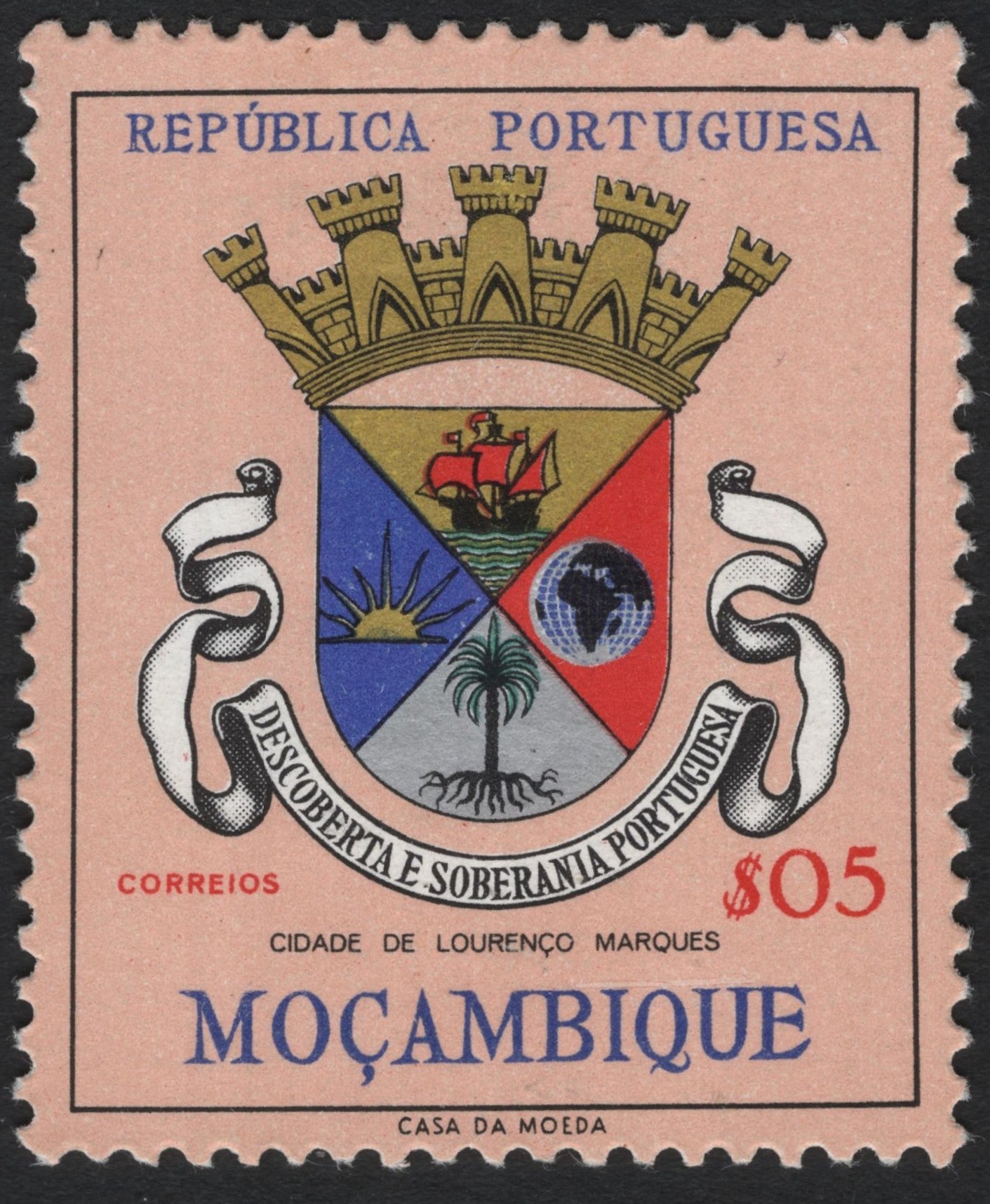 SCG7802 - Mozambique Coat of Arms – Lourenço Marques Issue (Portuguese Republic)