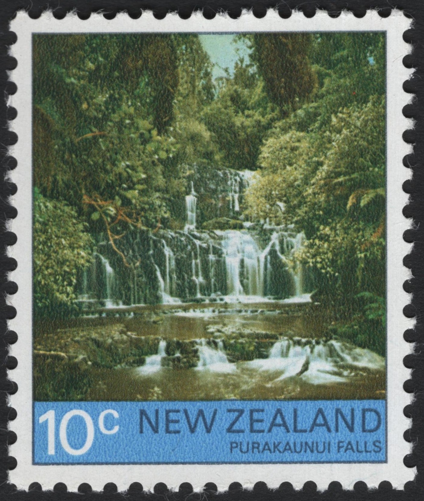 SCG7806 - New Zealand 10c “Purakaunui Falls” (1970s Definitive Issue)