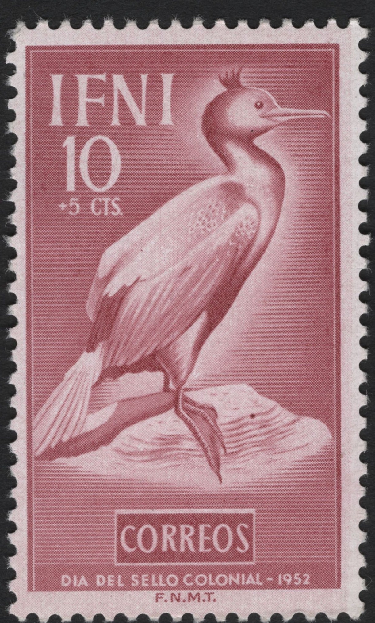 SCG7860 - Ifni 1952 Colonial Stamp Day – Great Crested Grebe