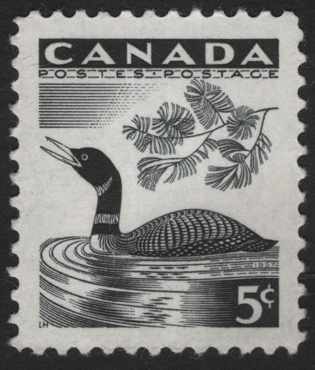 SCG7843 - Canada 1957 – Common Loon 5¢ Definitive
