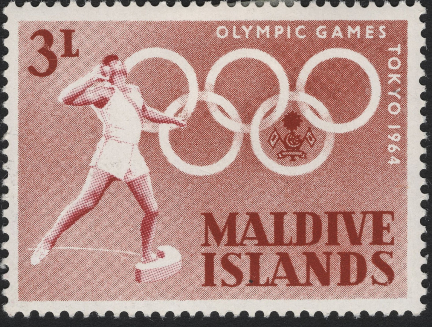 SCG7875 - Maldives Islands 1964 Tokyo Olympic Games – Discus Thrower