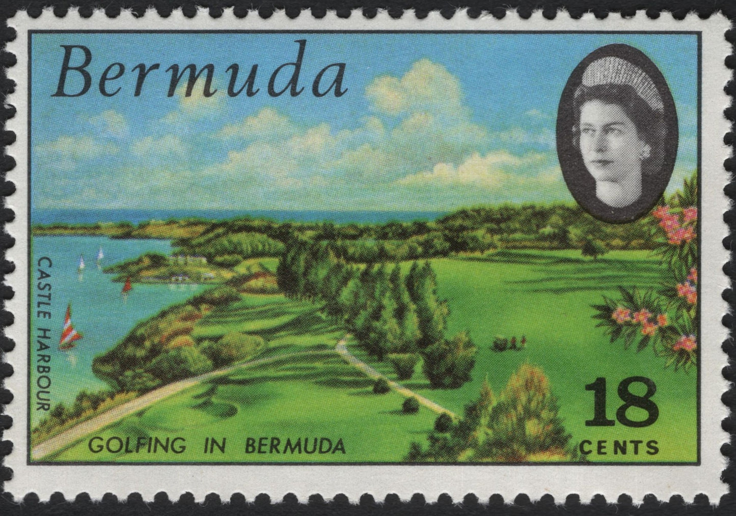 SCG7893 - Bermuda 18¢ – Golfing in Bermuda (Castle Harbour)