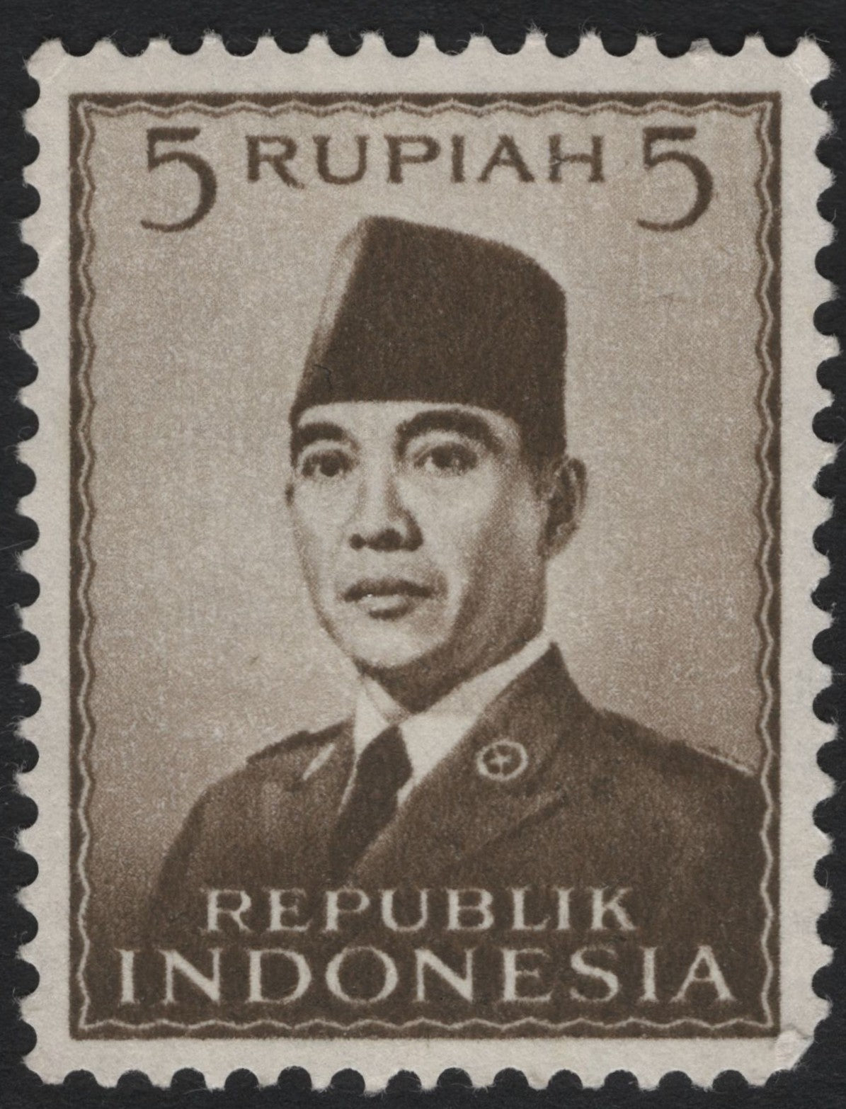 SCG7917 - Indonesia 5 Rupiah – President Sukarno Definitive Issue