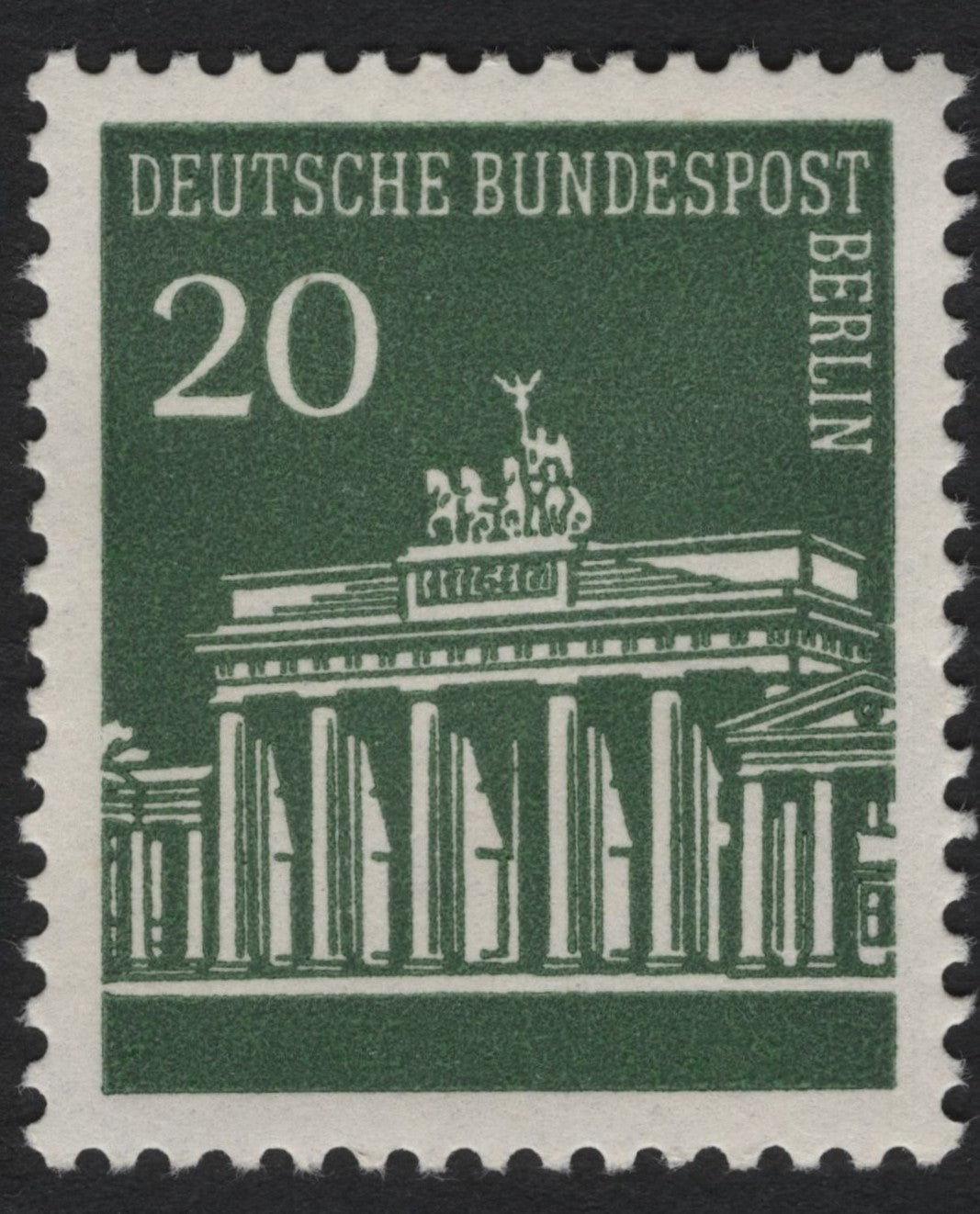 SCG8007 - Berlin 20 Pfennig – Brandenburg Gate (1956, Deutsche Bundespost Berlin)