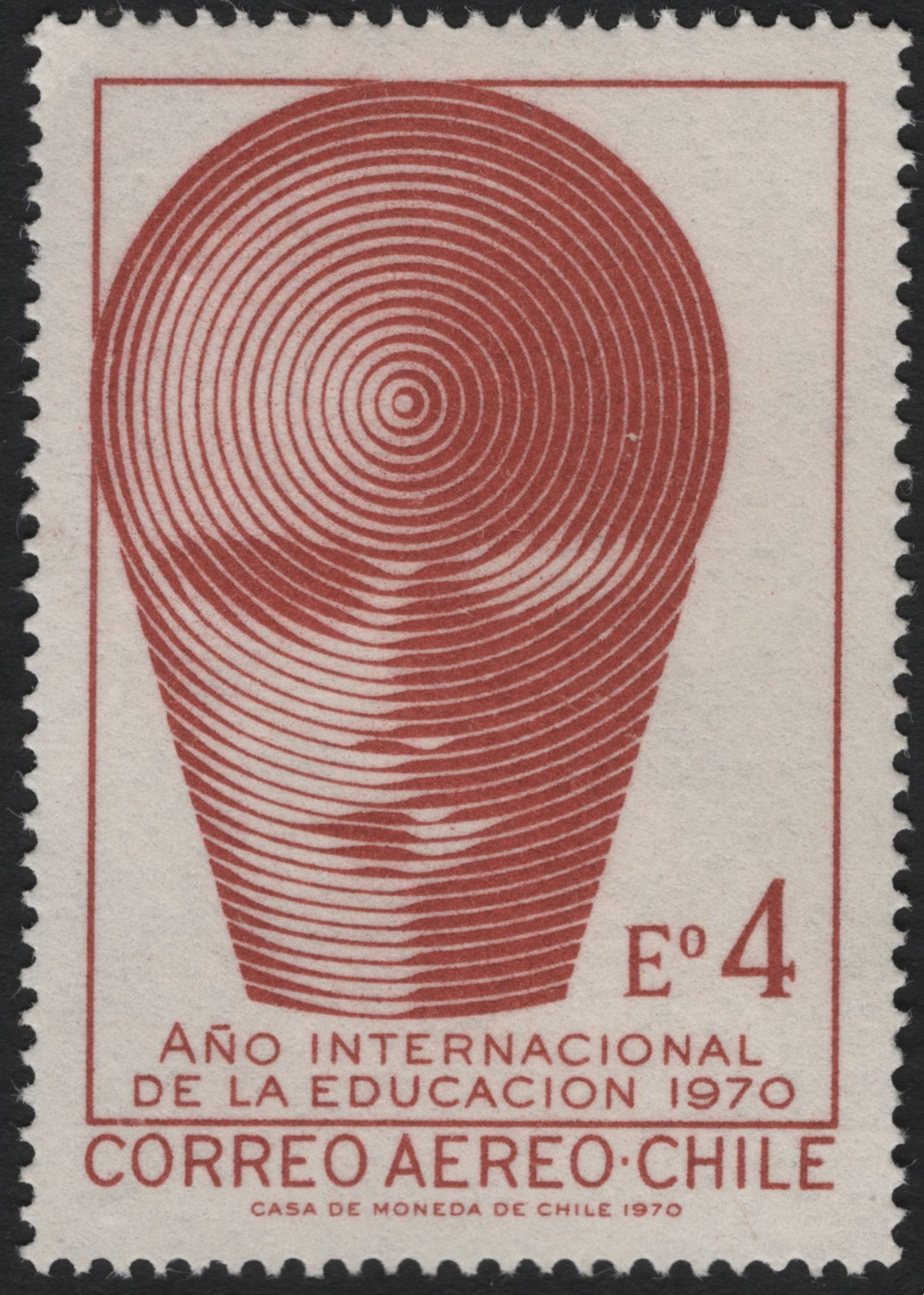 SCG8013 - Chile 1970 – International Education Year Airmail Stamp
