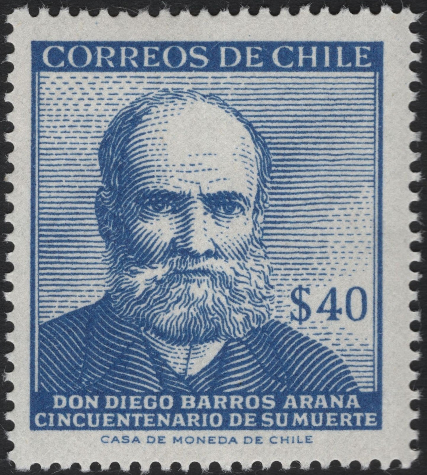 SCG8019 - Chile 1954 – Diego Barros Arana Commemorative Issue