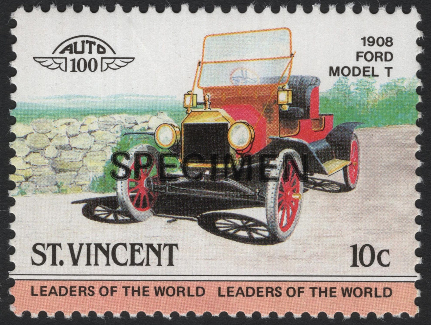 SCG8680 - St. Vincent 1985 “Leaders of the World” – 1908 Ford Model T (Specimen Pair)