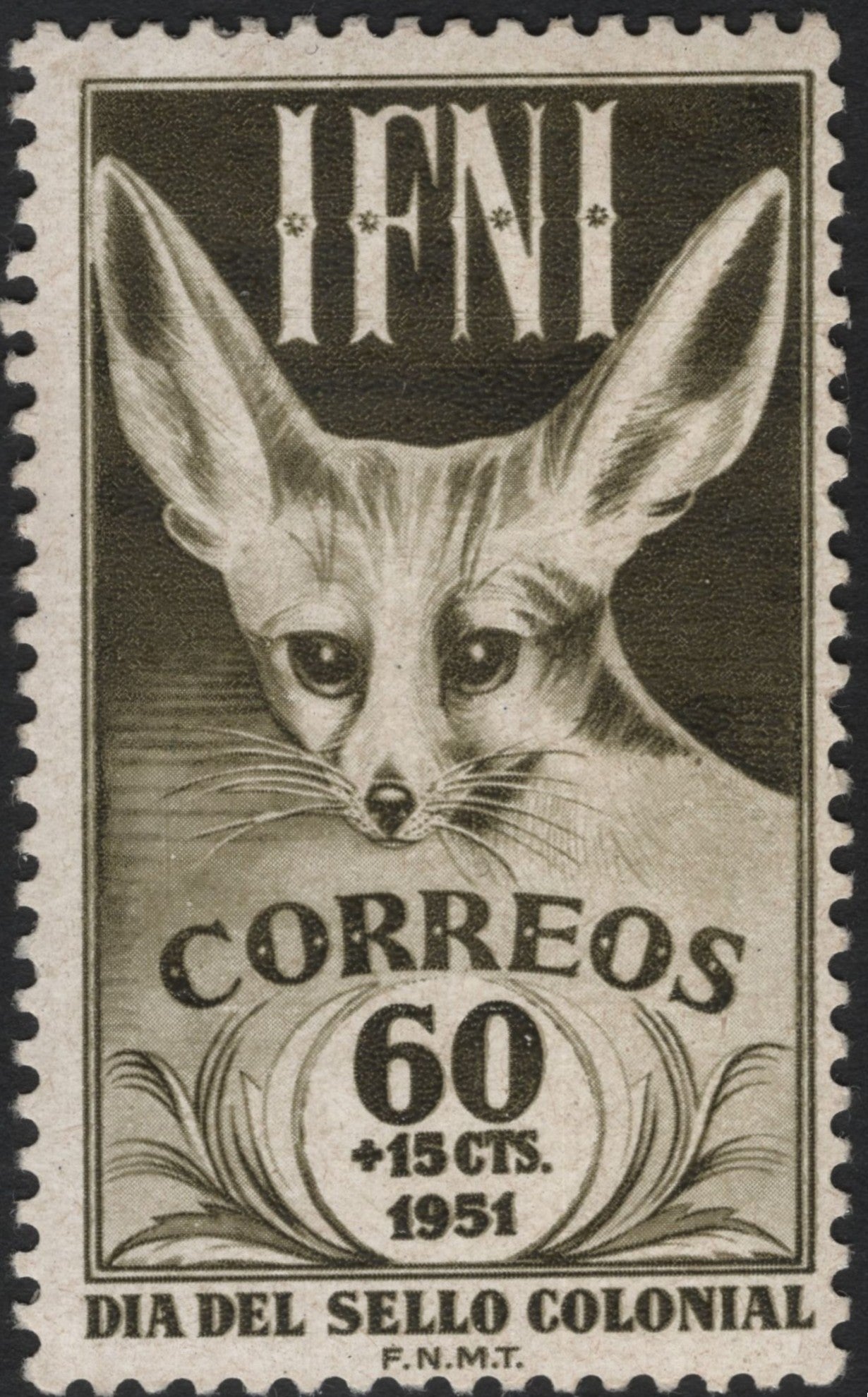 SCG7956 - Ifni 1951 – Fennec Fox “Día del Sello Colonial” Issue